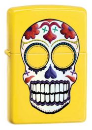 Day of the Dead Skull Lemon Zippo Lighter 24894